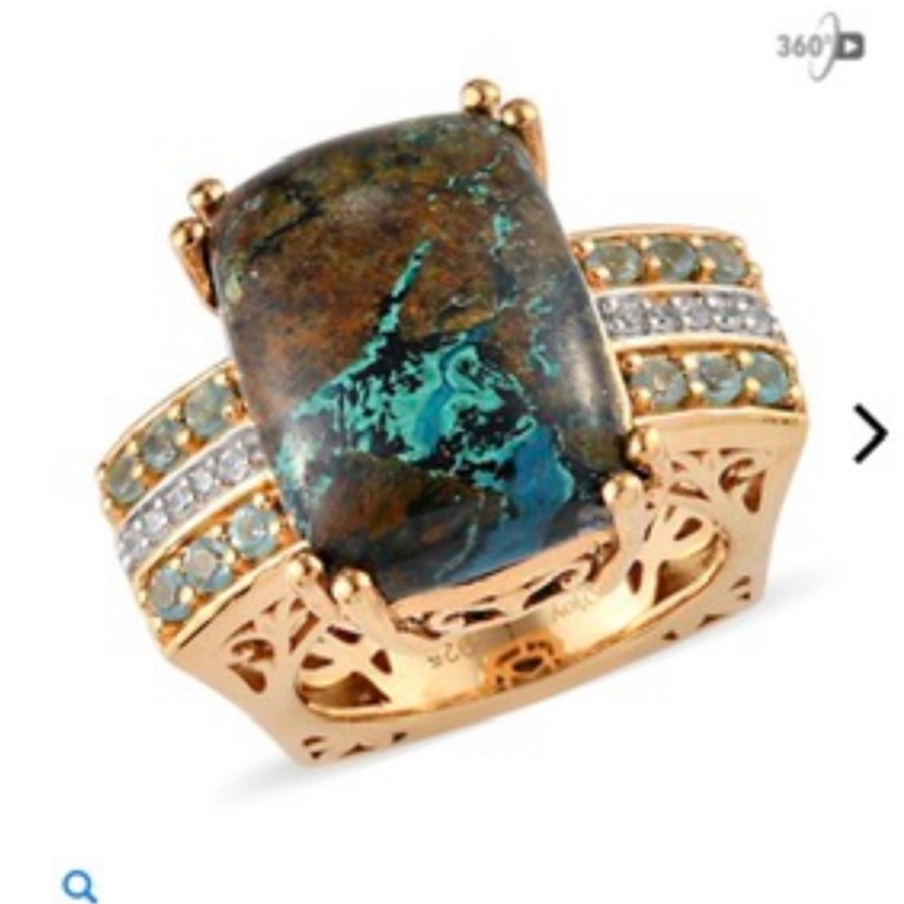 GORGEOUS GENUINE GEMSTONE RING - Picture 2 of 3